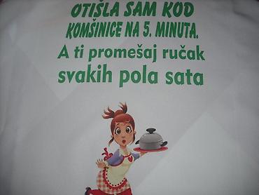 Kuhinjski tekstil: Kecelje stampa po zelji. Materijal pogodan za štampu,lagan i prijatan — 4