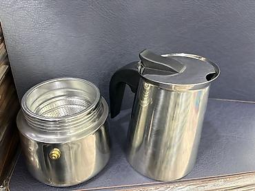 qoyun eti: Espresso qəhvə qabı – 9 fincan, paslanmayan polad - Material — 2
