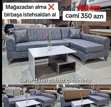 Divan və masa dəstləri: Yeni, Künc divan, Qonaq otağı üçün, Açılan, Azərbaycan — 1