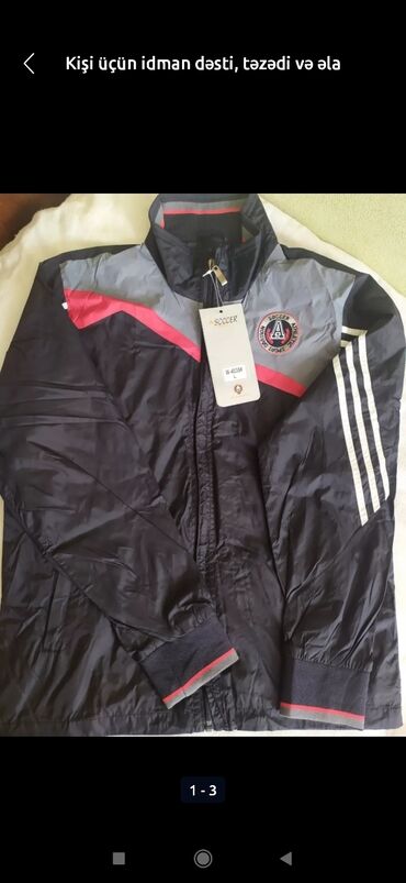 adidas jaket: İdman dəsti Adidas, L (EU 40), rəng - Qara