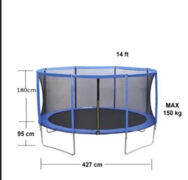 All for children's playground: Trampoline, color - Blue, New