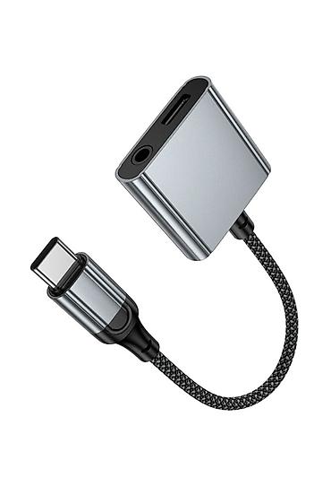 Вокальные микрофоны: Переходник для наушников Type-C на 3.5mm Jack + Type-C для зарядки — 5