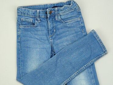Jeansowe: Spodnie jeansowe, H&M, 5-6 lat, 110/116, stan - Dobry