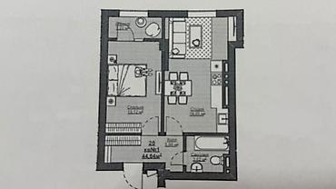 flat osh: 1 комната, 45 м², Асанбай мкр 2 этаж, Свежий ремонт — 2