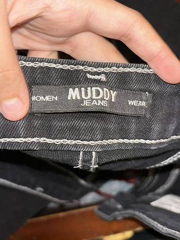 vitamin e 400: Qadın cargo cins şalvar – Muddy Jeans 28 razmer (36) - Rəng: tünd — 3