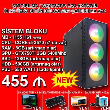 Masaüstü kompüterlər və iş stansiyaları: Sistem Bloku "Mini ATX 340-14 DDR3 1155 H61/Core i5 3570/8GB