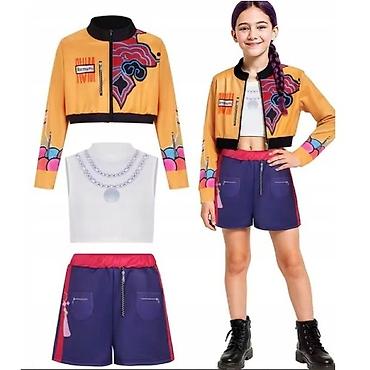 silvia pantalone: Trodijelni dečiji komplet za devojčice – sportsko‑modni stil - Jakna — 1