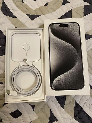 Apple iPhone: IPhone 15 Pro, Б/у, 512 ГБ, Natural Titanium, Коробка — 3