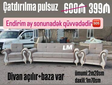 şifi: Yeni, Divan, 2 kreslo, Bazalı, Açılan
