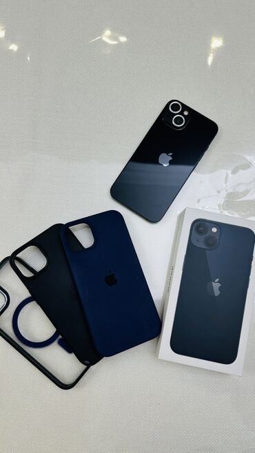 демио экран: IPhone 13, Б/у, 128 ГБ, Midnight, Чехол, Коробка, 77 %
