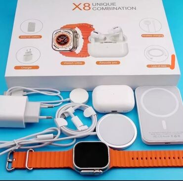 Другие аксессуары для мобильных телефонов: Airpods pro 2+Apple Watch 8 Ultra В наборе : блок питания кабель