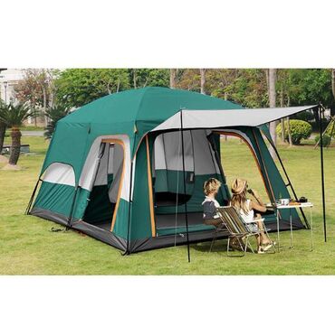 сетка теневая: Палатка большая двухкомнатная с тентом для кемпинга и туризма BiCamp