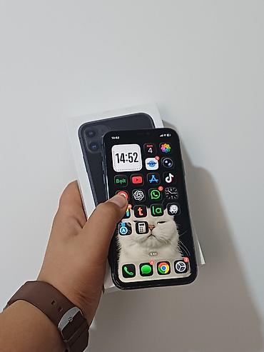 iphone 111: IPhone 11, 64 GB, Qara, Zəmanət, Simsiz şarj, Face ID — 3