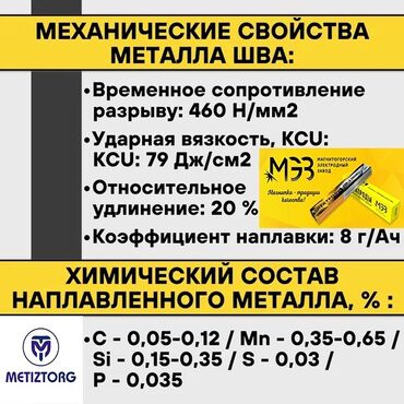 Электроды: Электроды МР-3 Люкс: •2,5мм •3,0мм •4,0мм •5,0мм Производитель: МЭЗ — 8