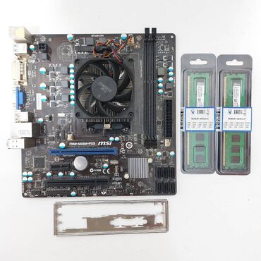 Ana platalar: Ana Platası MSI Ana Plata "DDR3 MSİ FM2-A55-P33+AMD A8 5500+Kuler+16GB Ram+128GB SSD", İşlənmiş — 5