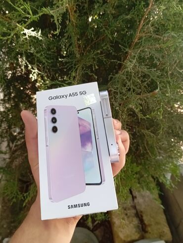 samsung r60: Samsung Galaxy A55, 256 GB, rəng - Bənövşəyi, İki sim kartlı