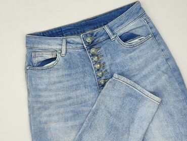 czarne dżinsy z wysokim stanem: Denim, Jeansy damskie, rozmiar M
