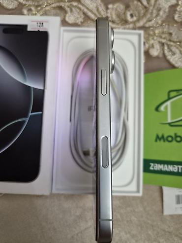 iphone qutu: IPhone 16 Pro, 128 GB, Ağ, Zəmanət — 8