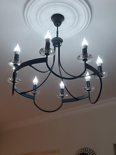 antik şamdan: Çılçıraq, 8 lampa, Metal — 2