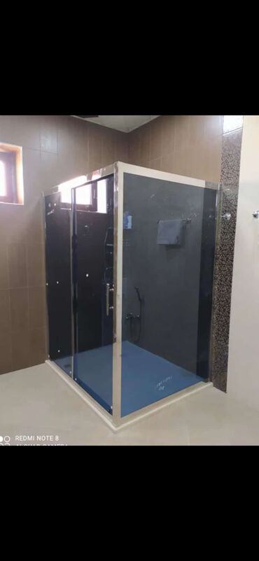 Duş kabinaları, arakəsmələr: Yeni Üstü açıq kabina, Künc üçün, Pulsuz çatdırılma — 4