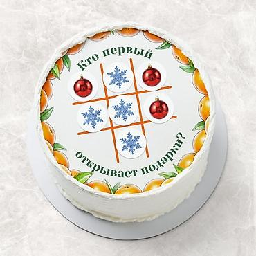 оливье: Новогодние торты с праздничной печатью - Нежные порционные и — 5