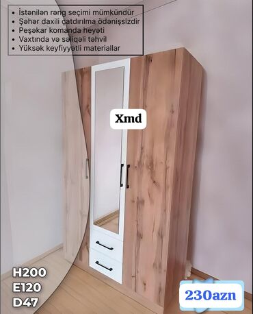 Çarpayılar: Düz dolab, Şifonyer, Açılan, 3 qapılı