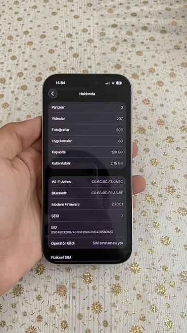 kontakt home iphone 17 pro max 512: IPhone 16 Pro, 128 GB, Ağ, Face ID — 5