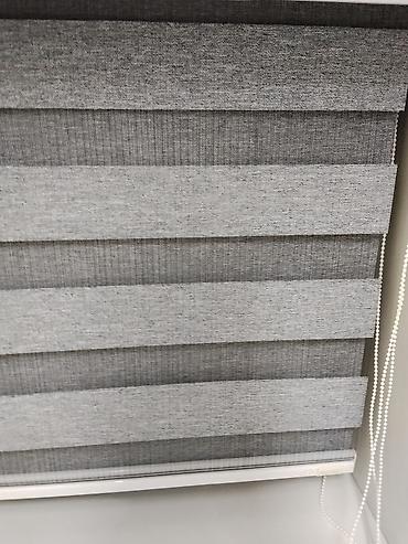 bed sheets: Рулонные шторы «Зебра» (день-ночь), серые оттенки. - Двухслойное — 2