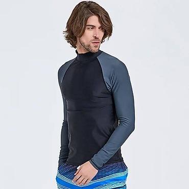 pull and: Футболка мужская с длинным рукавом защита от солнца, полиэстер — 6