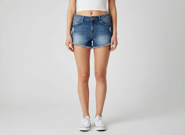krótkie spodenki poszarpane: H&M, Szorty damskie, rozmiar M