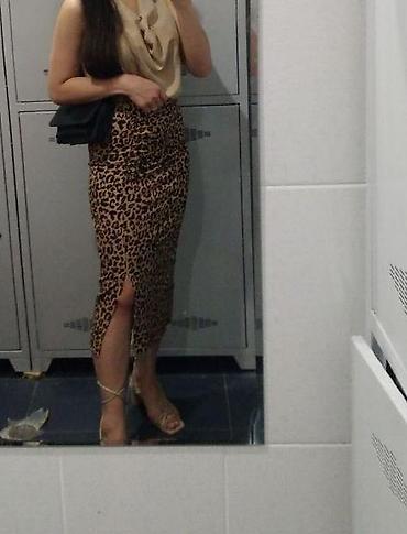 Ətəklər: Leopar naxışlı qələm ətək - Model: dar kəsimli, beldən oturan qələm — 2