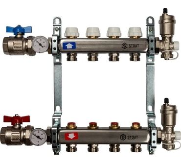 qaşıq dəsti: STOUT kollektor dəsti – isti döşəmə və radiator konturları üçün