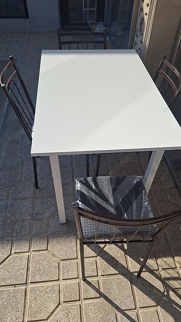 balka: Mətbəx üçün, Yeni, Açılmayan, Kvadrat masa, 4 stul — 4