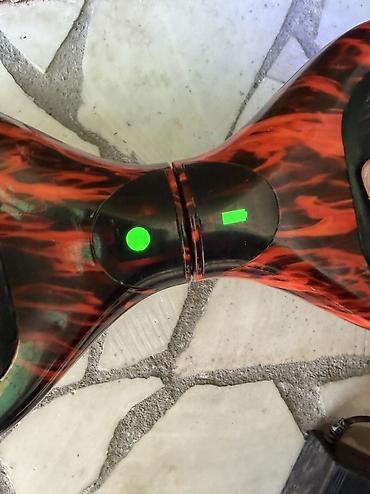 sk8 scooter: Б/у в рабочем состоянии, Гироскутер 6.5–8" с рисунком «огонь» + — 3