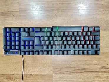 usb hard disk: T-WOLF RGB arxa işıqlı klaviatura - Tam ölçülü (numpadlı) masaüstü — 4