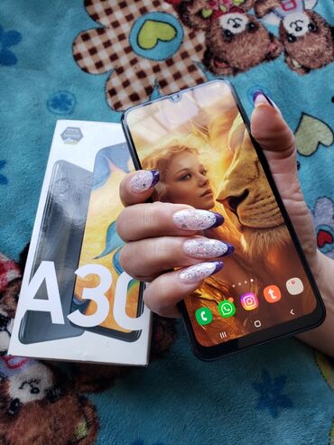 samsung a5 qiymeti 2019: Samsung A30, 32 GB, rəng - Göy, Sensor, Barmaq izi, İki sim kartlı