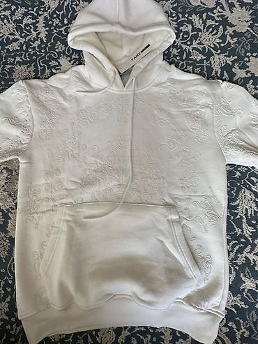 Толстовки, худи: Худи с объёмным бархатистым орнаментом - Модель: утеплённое худи с — 19