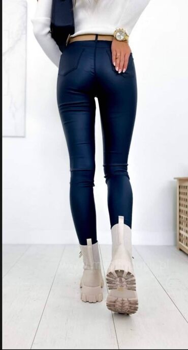 Pantalone: Hit pantalone od eko koze za puniji i vitkiji stas u puno lepih boja - — 18