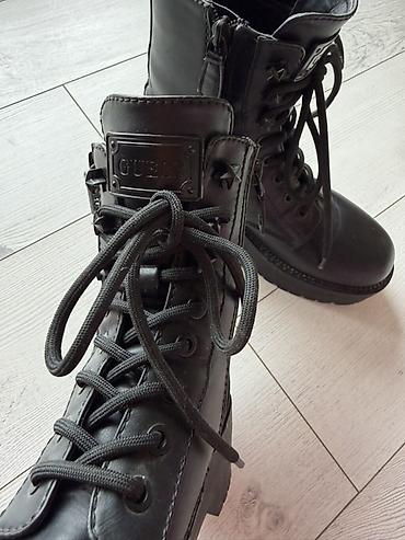 planika ugg cizme: GUESS ženske čizme – crne kožne borosanke sa platformom -Velicina: 37 — 1