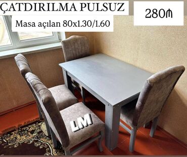 продаю айфон 6: Masa dəsti MASA +4 STULL💥 YÜKSƏK KEYFİYYƏTLƏ ⚜️ Masa