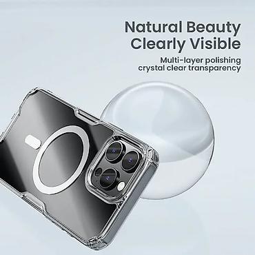 Maske i futrole za telefone: Futrola NILLKIN Nature Pro Magnetic za iPhone 16 Pro (6.3) bela. Uz — 6