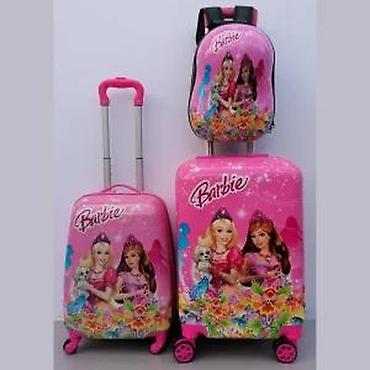 Rančevi, torbe i koferi: Komplet dečijeg putnog kofera Barbie – 3 dela - Dizajn: Barbie motivi — 14