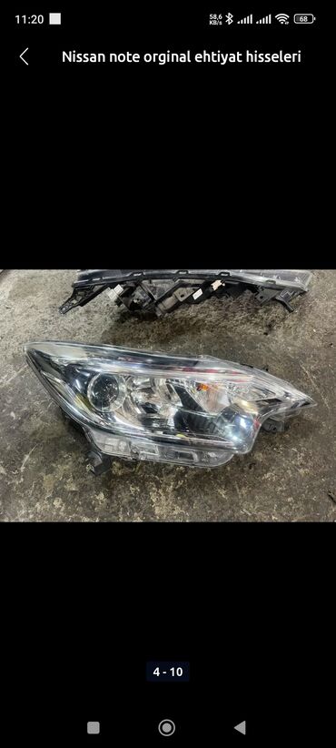 Faralar: Komplekt, Yaxın və uzaq vuran işıqlar Nissan, 2017 il, Orijinal, Yaponiya, İşlənmiş — 3