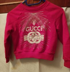 Bodi: Uşaq üçün parlaq bəzəkli sweatşört - Rəng: tünd çəhrayı/füşya - Ön