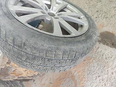 r17 subaru: Литой диск с зимней шиной на сборе. комплект 4шт с шиной 205.50.17 6а — 1