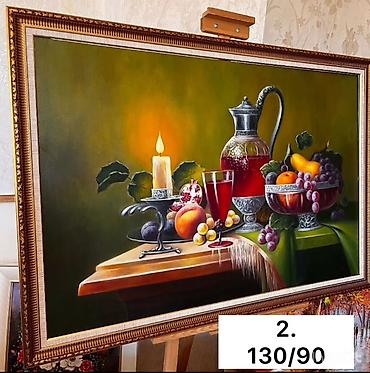 nar agacı: Yağlı boya tablo kolleksiyası – çərçivəli, iri ölçülü əsərlər 1) 3D — 2