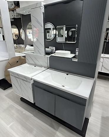 moydadir hamam ucun: Məhsul: Vanna otağı üçün asma lavabo mebel dəstləri Təsvir: - Müasir — 2