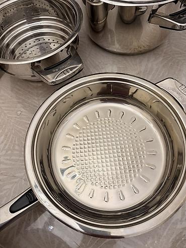 Кастрюли: Сотейник Solingen из нержавеющей стали с комплектом вставок - — 13