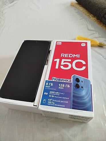 cd disk: Redmi, Redmi 15C, Б/у, 128 ГБ, цвет - Черный, 2 SIM — 4