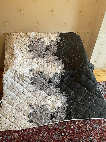 Текстиль: İsti yorğan – qara-ağ dizayn - Model: ikiüzlü görünüşlü, qara və krem — 1